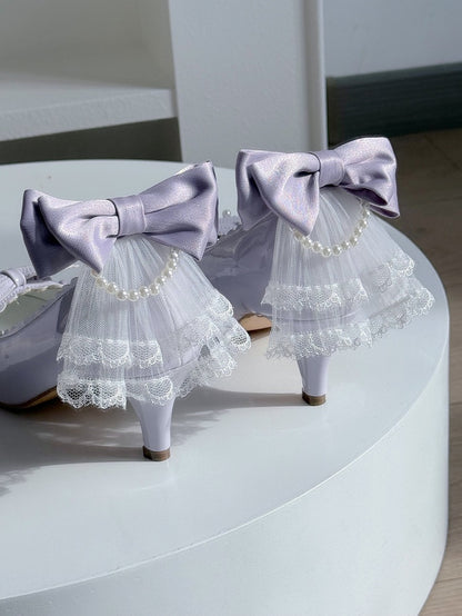 Shoe Charm Beaded Clips Lace with Details Options Bowknot Color Chain 4