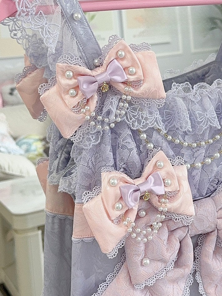 Options And Bowknot Beaded Floral Charm Color Hairclip 4