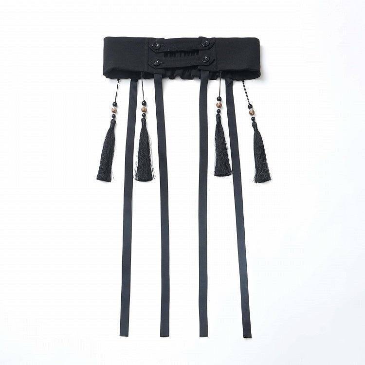 Stil Schwarz Quaste Band Korsett Gürtel Cheongsam