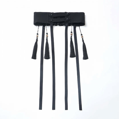 Stil Schwarz Quaste Band Korsett Gürtel Cheongsam