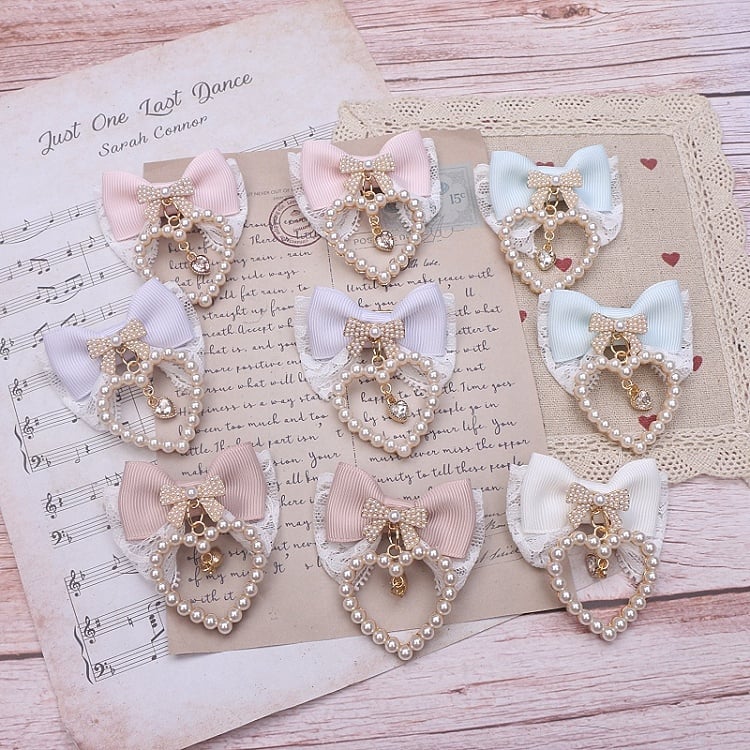 Jirai Bowknot Kei Options Charm Color 8 Hairclip Heart