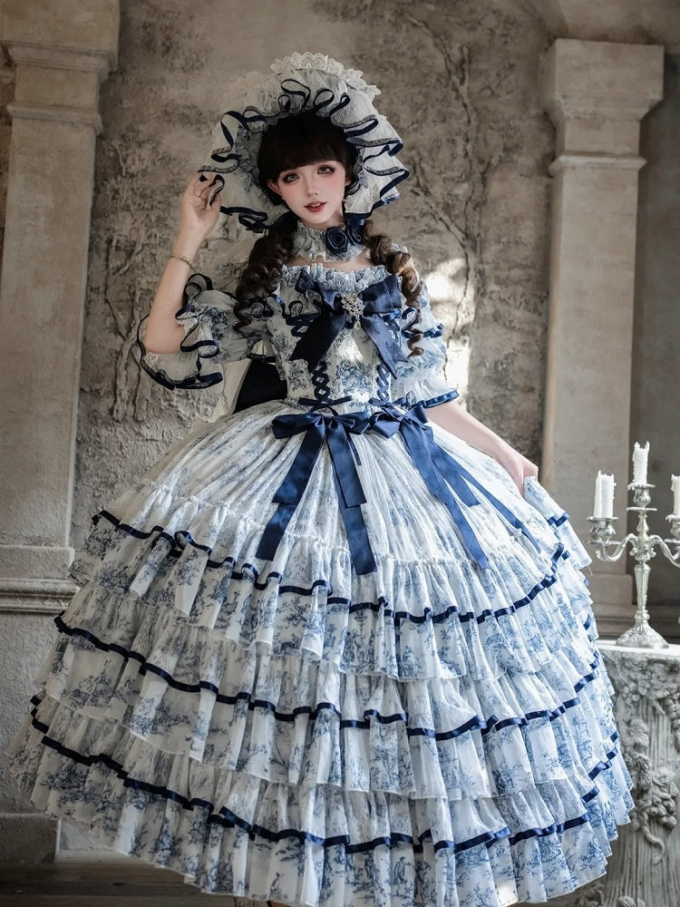 Dark Blue Large Back Bow - Sleepless Star