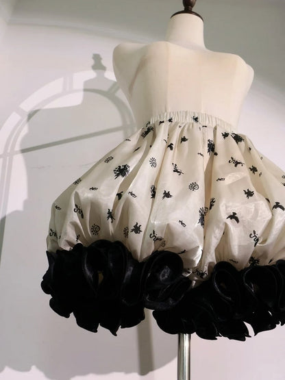 Komplettes Lolita Circus Ärmel Set in Schwarz – Vibes Sweet und Puff White