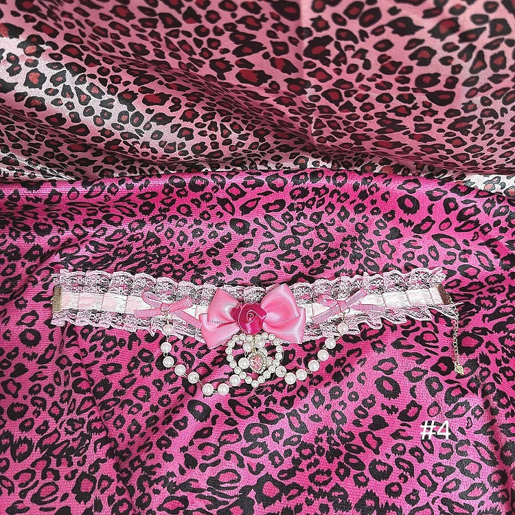 Gyaru Hime Chain |4 Rose Pink with Options Choker Beaded Showa Y2K
