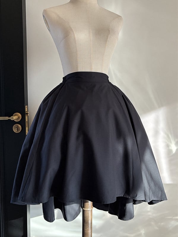 Skirt Lolita Gothic Black High-low