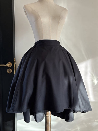 Skirt Lolita Gothic Black High-low