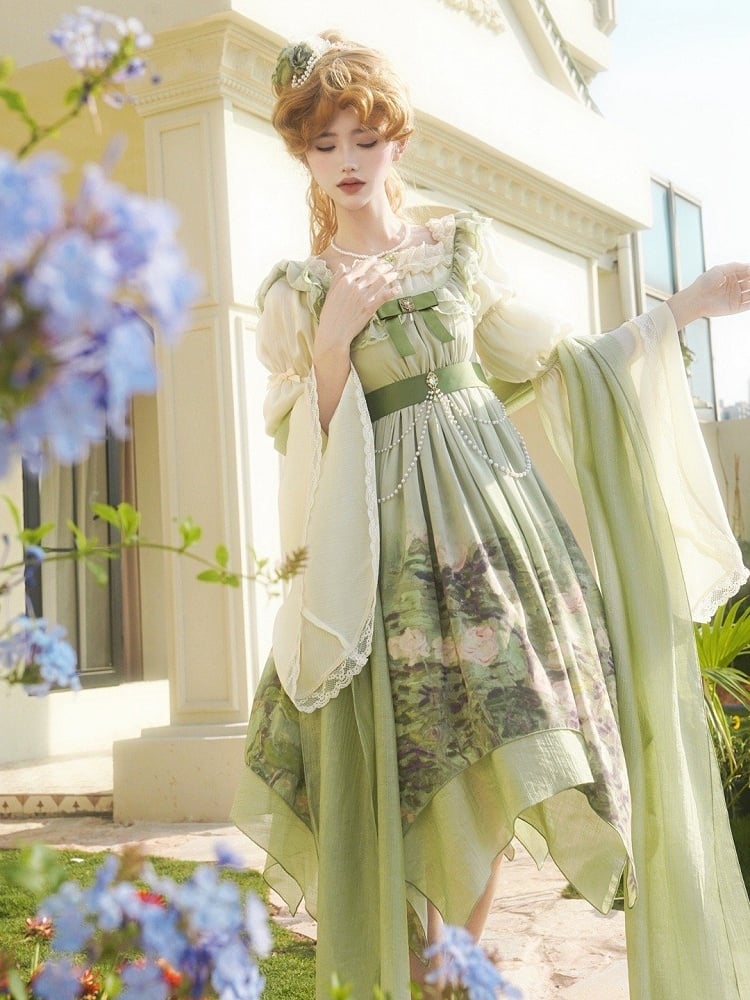 Sleeves Bell Marie Cuffs Beige Blouse Neckline Elastic