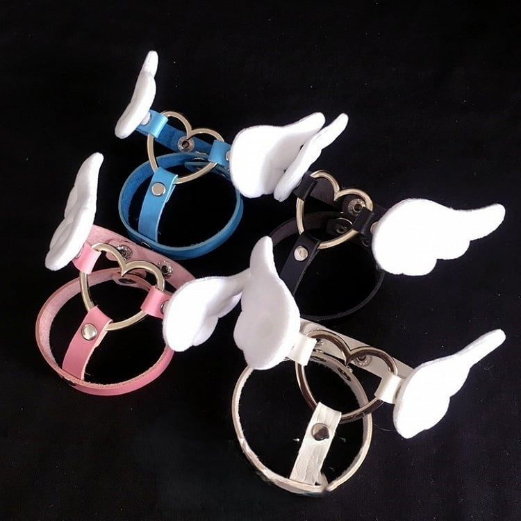 with Bracelet Decorated Buckle Wings Colors 4 PU