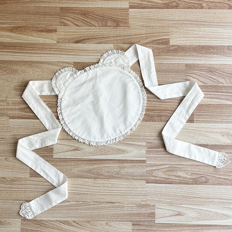 Design Lolita Trim Lace Bear Apron Ear White with