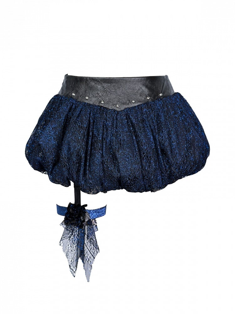 Y3K Rings Punk Low Leg with Waist Skirt Lace