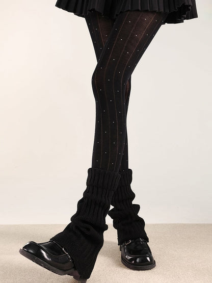 Warm Warmers Turn-Down Collar 4 Colors Knitted Flared Leg