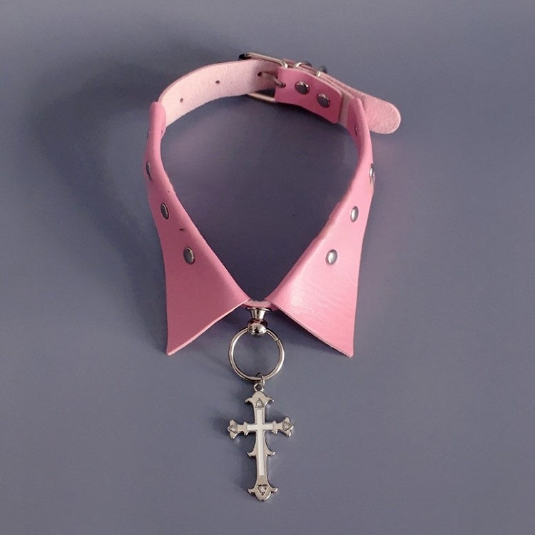 with Pendant Colors Cross PU 5 Choker