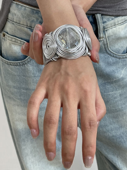 Manschette Schwarz/Silber Bittersweet Y2K