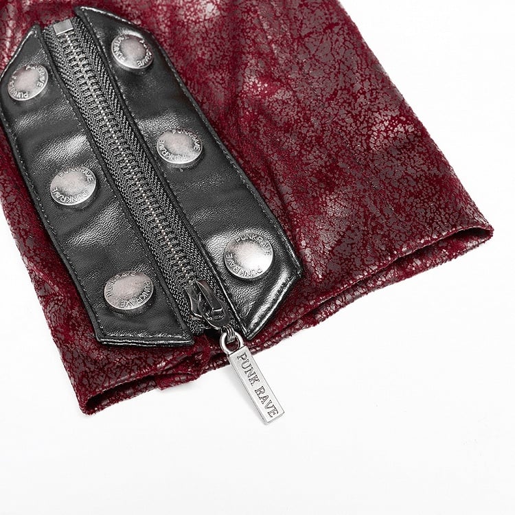 Punk Hot Long Sleeved Glue Red Men's Windbreaker Personalized