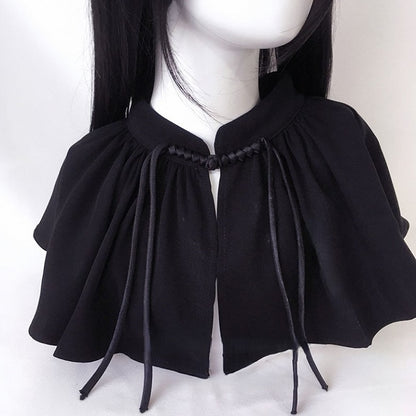 Shawl Black/White Gothic