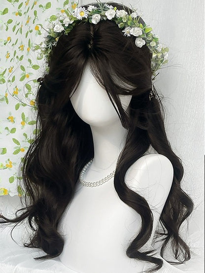 ティー 68CM ウィッグ 長さ 前髪 黒 ウェーブ