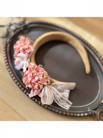 Romantic Pink Yellow Floral Headband - Penny House