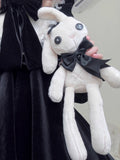 Plushie Black Bunny Beige / Bowknot