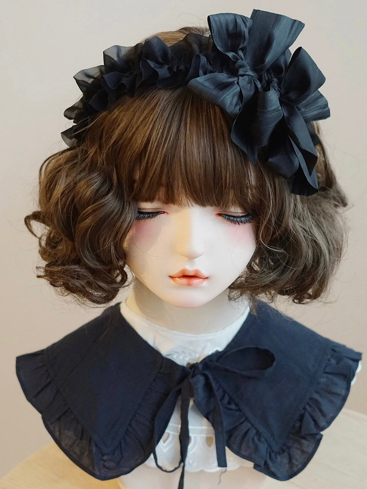 トリムブラックレースディテールボウノットKC