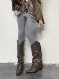 Y2K Gray Diamond Print Tights
