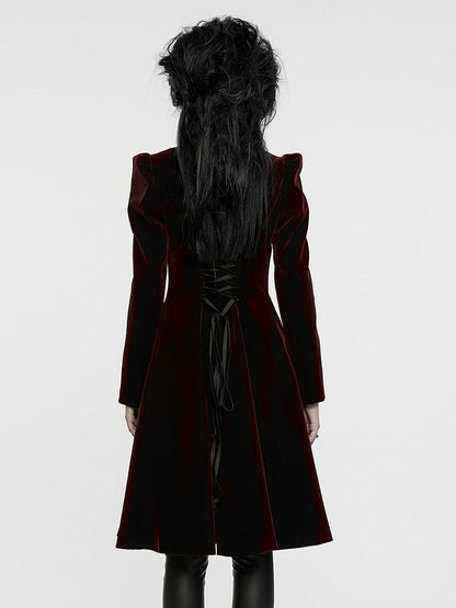 Red Black Goth Gorgeous Coat Symmetric