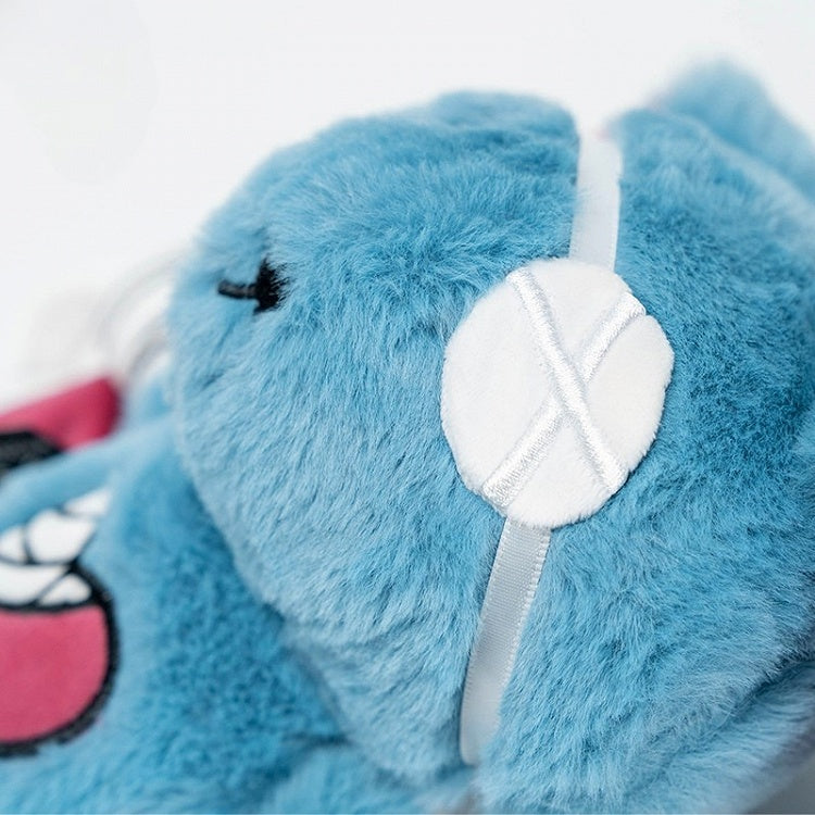 Injured Canvas Bunny with Blue Peacock Guro Plush Kawaii Bag A