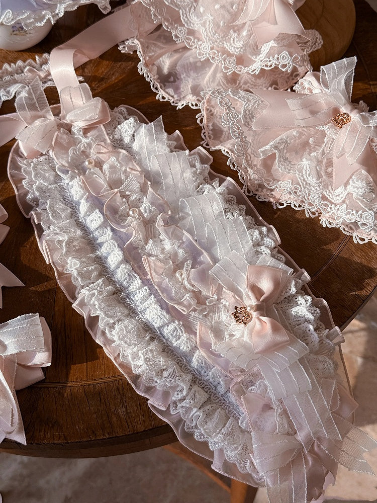 and Blue Pink Hairband Bowknot Details Lolita