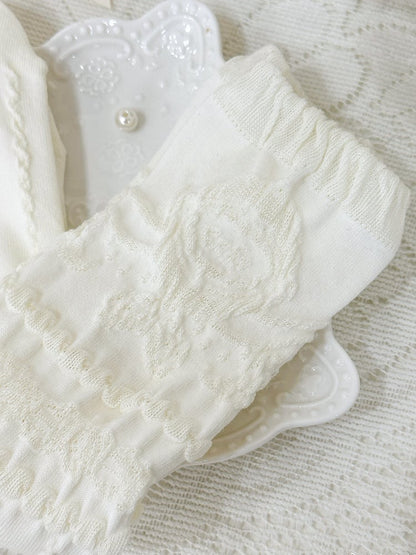 Baumwollsocken Cremeweiß