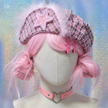 Plaid 13 Hat Pattern Options Beret