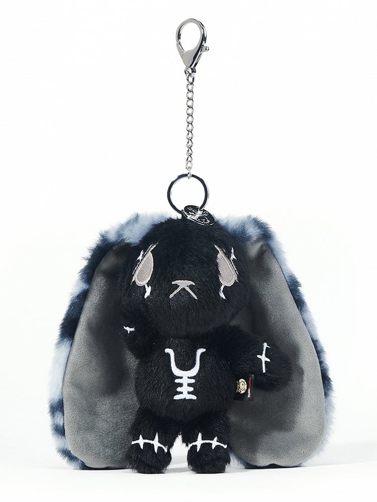 Options Guro Anxious - Kawaii Embroidery 7 Symbol Scar Color Details Keychain Bunny