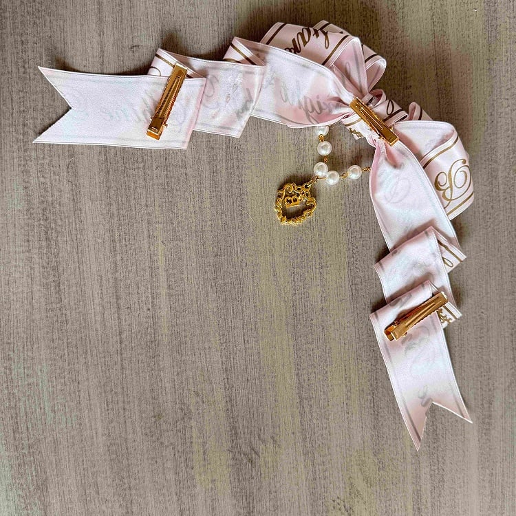 Bow (Multi-Colorways) Hairclips Ribbon Sweet Script