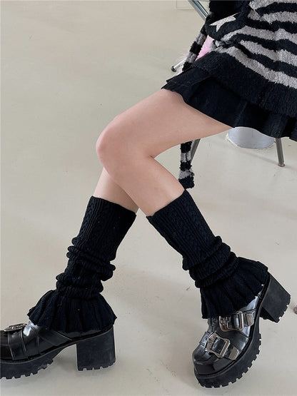Color Leg Knitted Warmers 7 Options