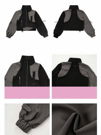 Techwear Jacket and Gray Black