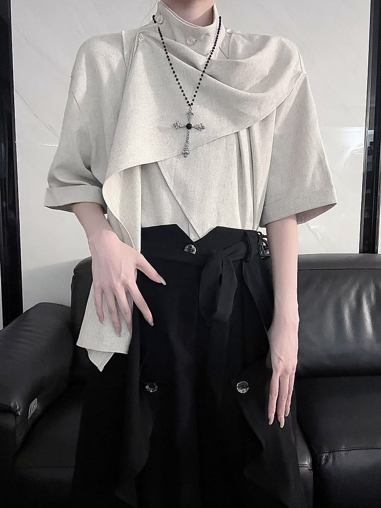with Ouji Design Sleeve Green Short Scarf Light Lolita Top