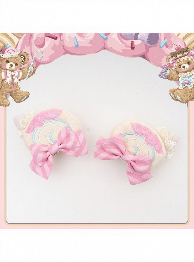 Kawaii Bear Cake Theme Lolita Hair Accessory - KC & Hairclips - Mewroco