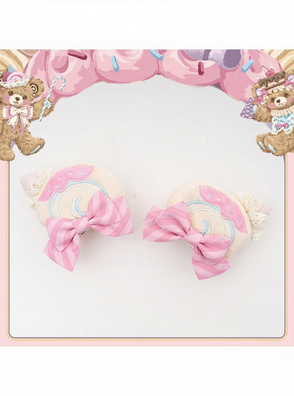 Kawaii Bear Cake Theme Lolita Hair Accessory - KC & Hairclips - Mewroco
