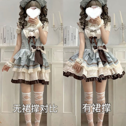 Lolita Hawthorn Berry Mint Chocolate Fluffy Short Puff Dress