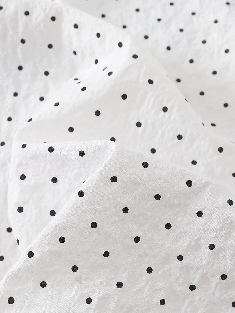 White Short Sleeve Shirt with Musical Note Print - Languid Park