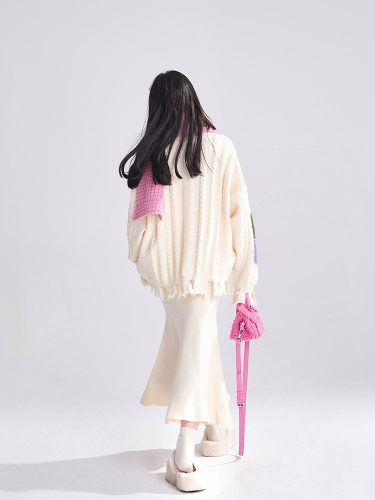 Mermaid A-Line Apricot Silhouette Skirt Stretch Elegant Fabric with in