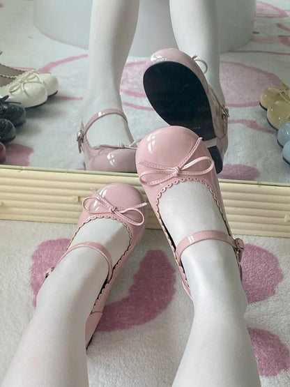 Pink Lolita Sweet Heel Bow 3cm Embellishment with Janes Mary