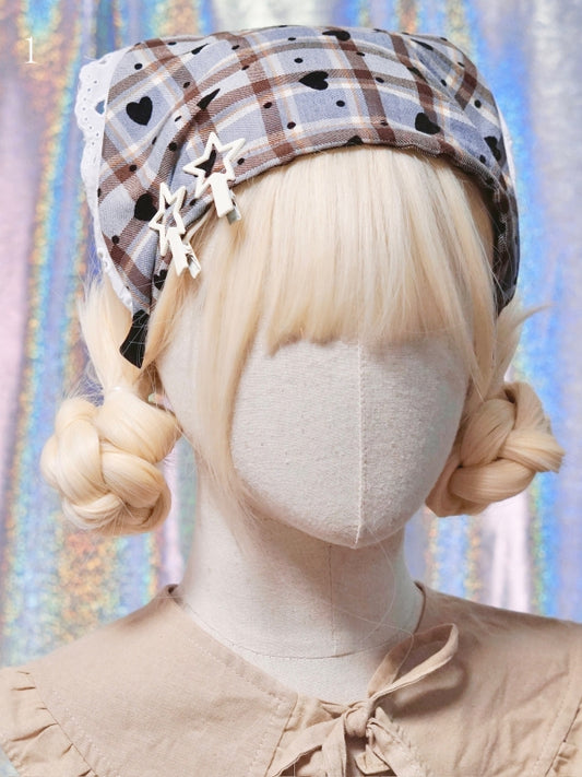 Triangular Options KC 7 Plaid Pattern Scarf