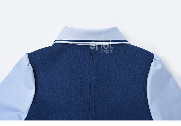 Zootopia Judy Navy Blue Fake Two-piece Preppy Style Dress with Free Waist Bag