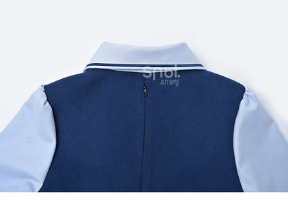 Zootopia Judy Navy Blue Fake Two-piece Preppy Style Dress with Free Waist Bag