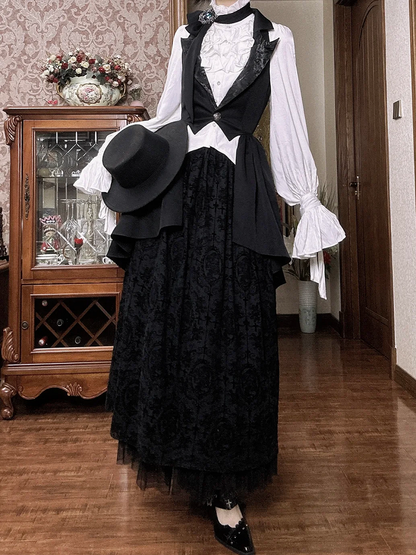 Black Skirt Lolita Elegant Long Gothic