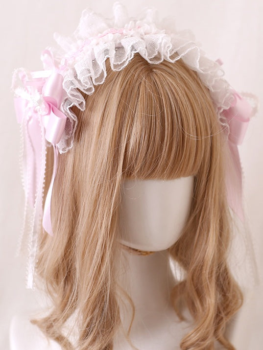 Hairband Dreamy Bowknot Lolita Ribbon Pink-Purple Cute Lace