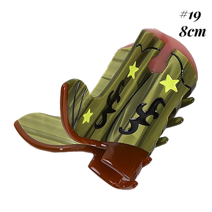 Western Town Life Inspired Hair Claw Clip