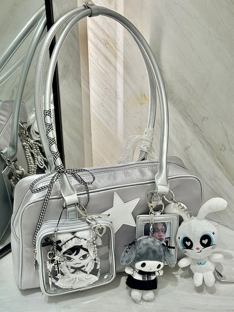 Hand With Detachable Ita Holder Bag Silver Card