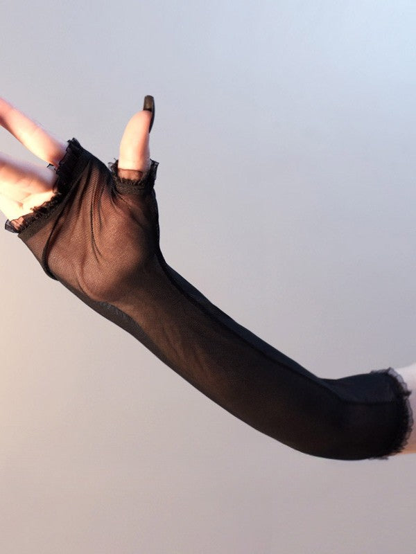 トリムスリーブ ブラックゴシックレース