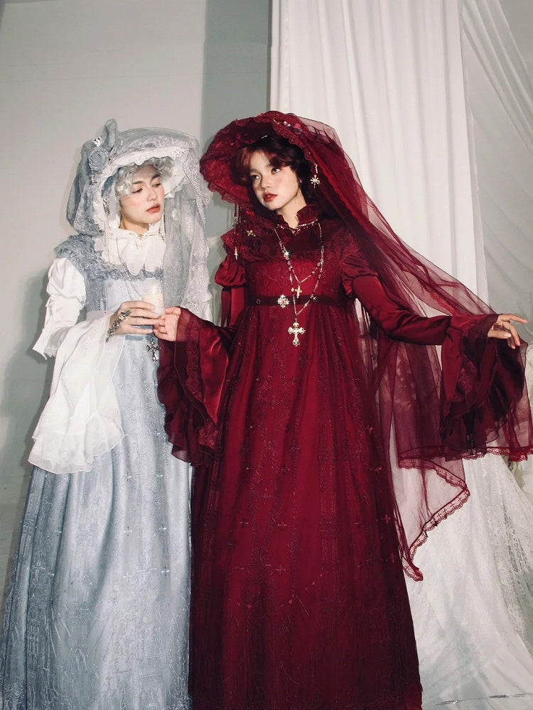 Red Cathedral Empire Waist Dress Gothic Lolita JSK