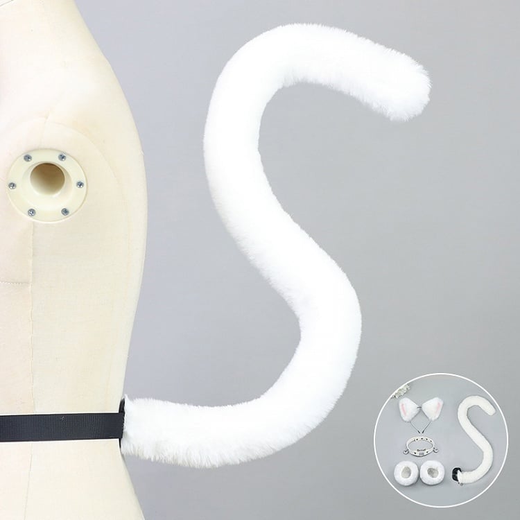 5 Solid Kitty Tail Cute Color Colors Lolita Furry